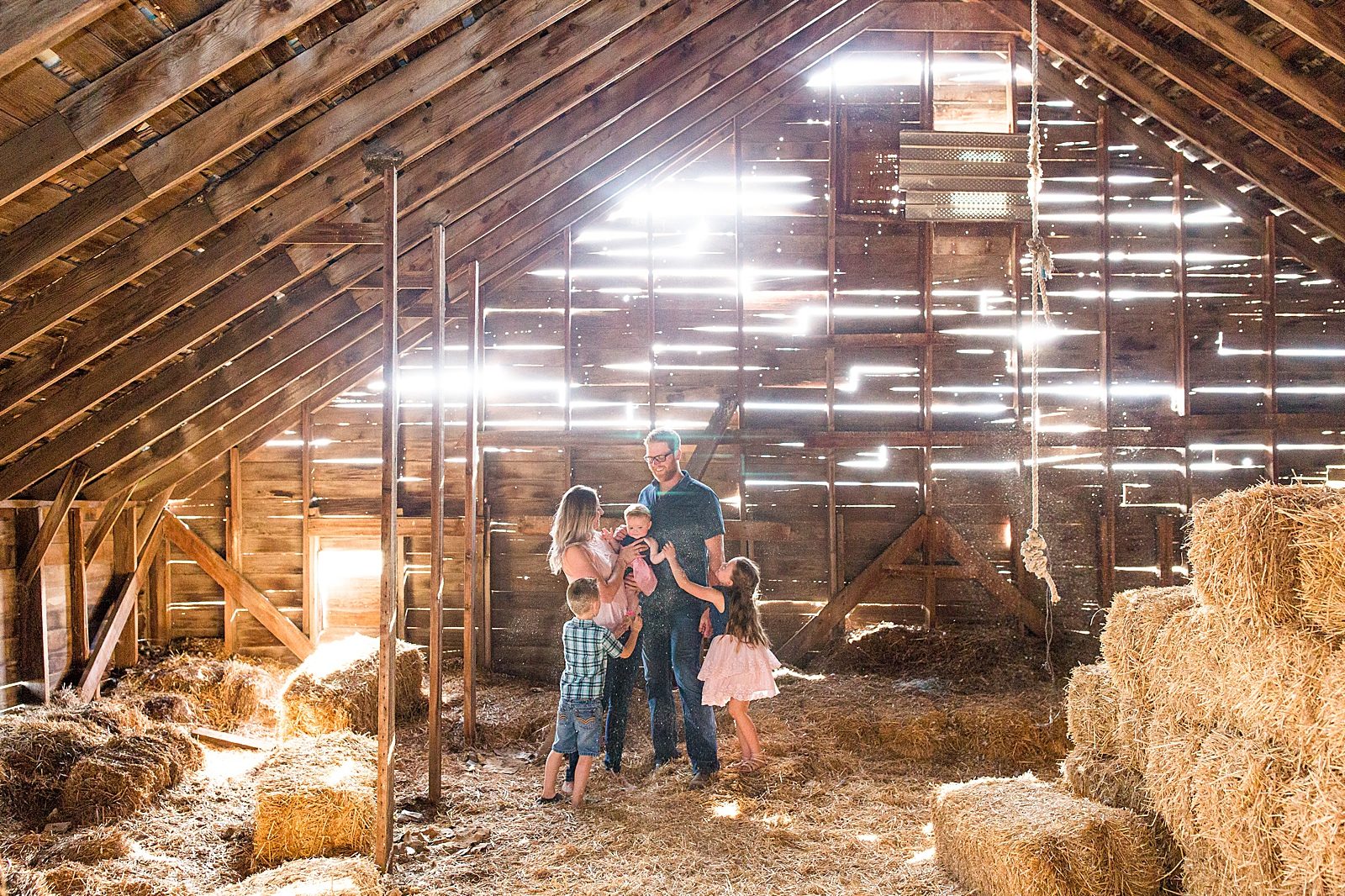 Mortlack Moose Jaw Farm Family in a loft
