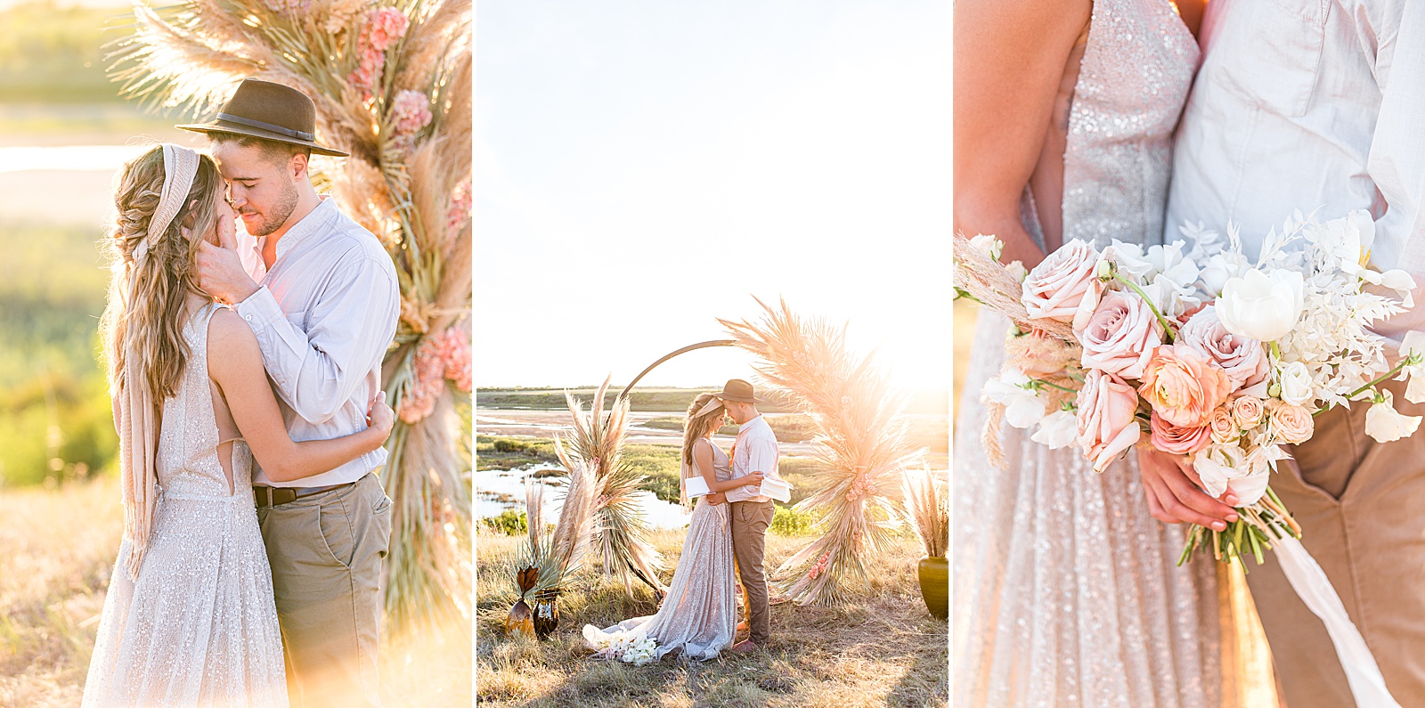 Moroccan Inspired Elopemement Ceremony at Sunset