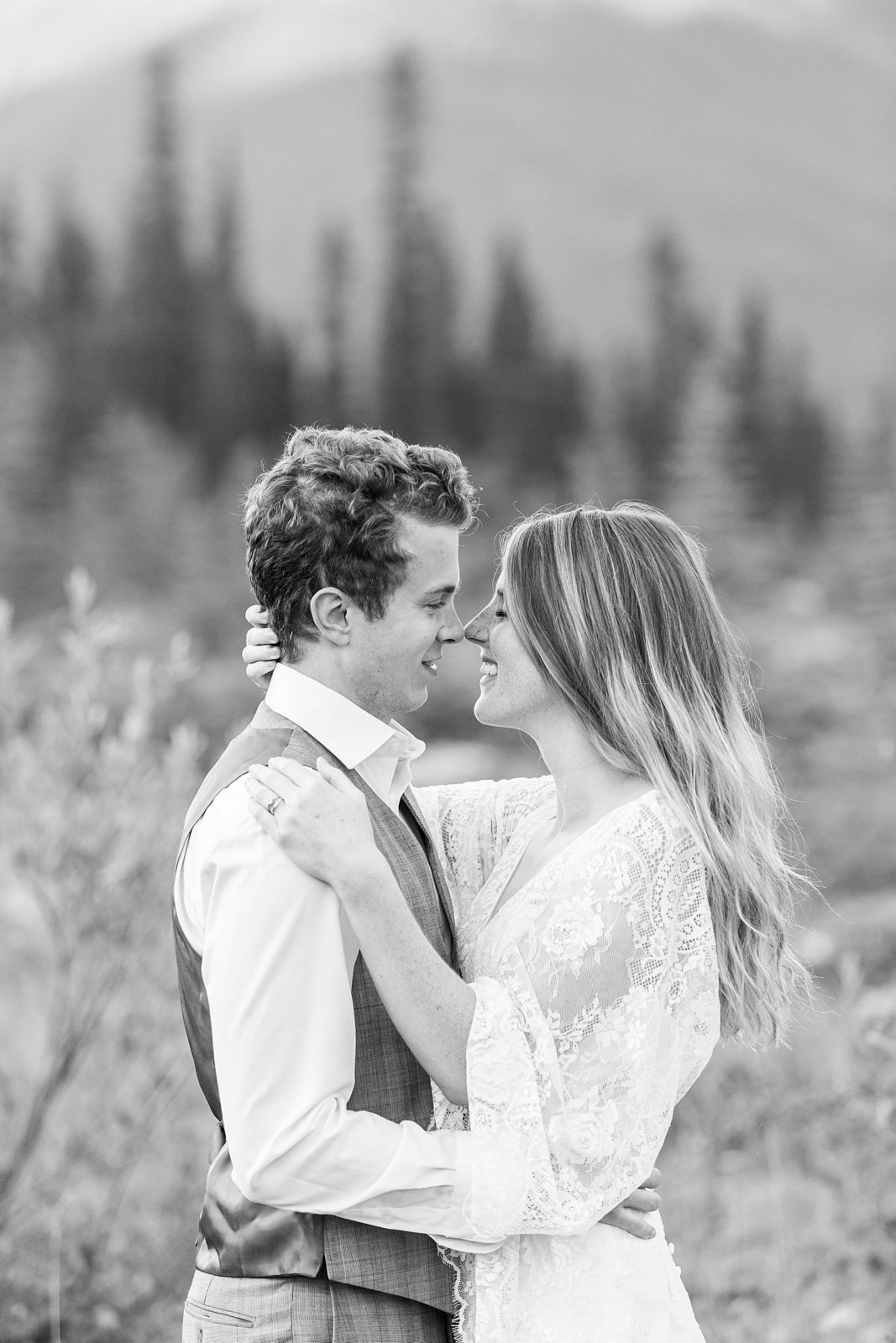Krystal Moore Photography Kananaskis Mountains Wedding Bride and Groom