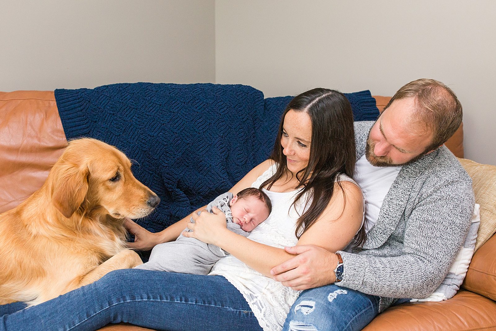 KMP Newborn In Home Session with dog