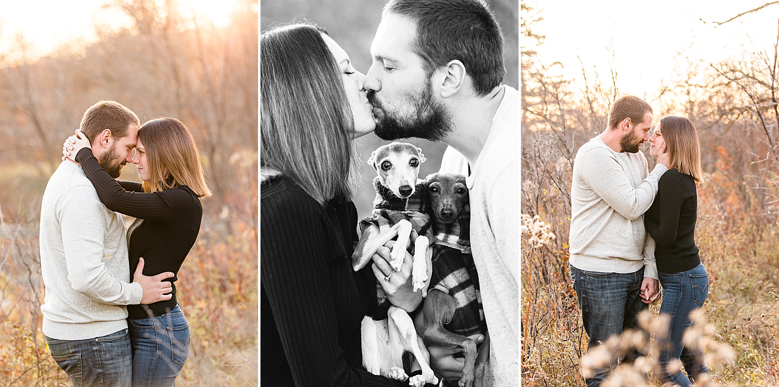 KMP Moose Jaw Fall Couples Session with Dogs