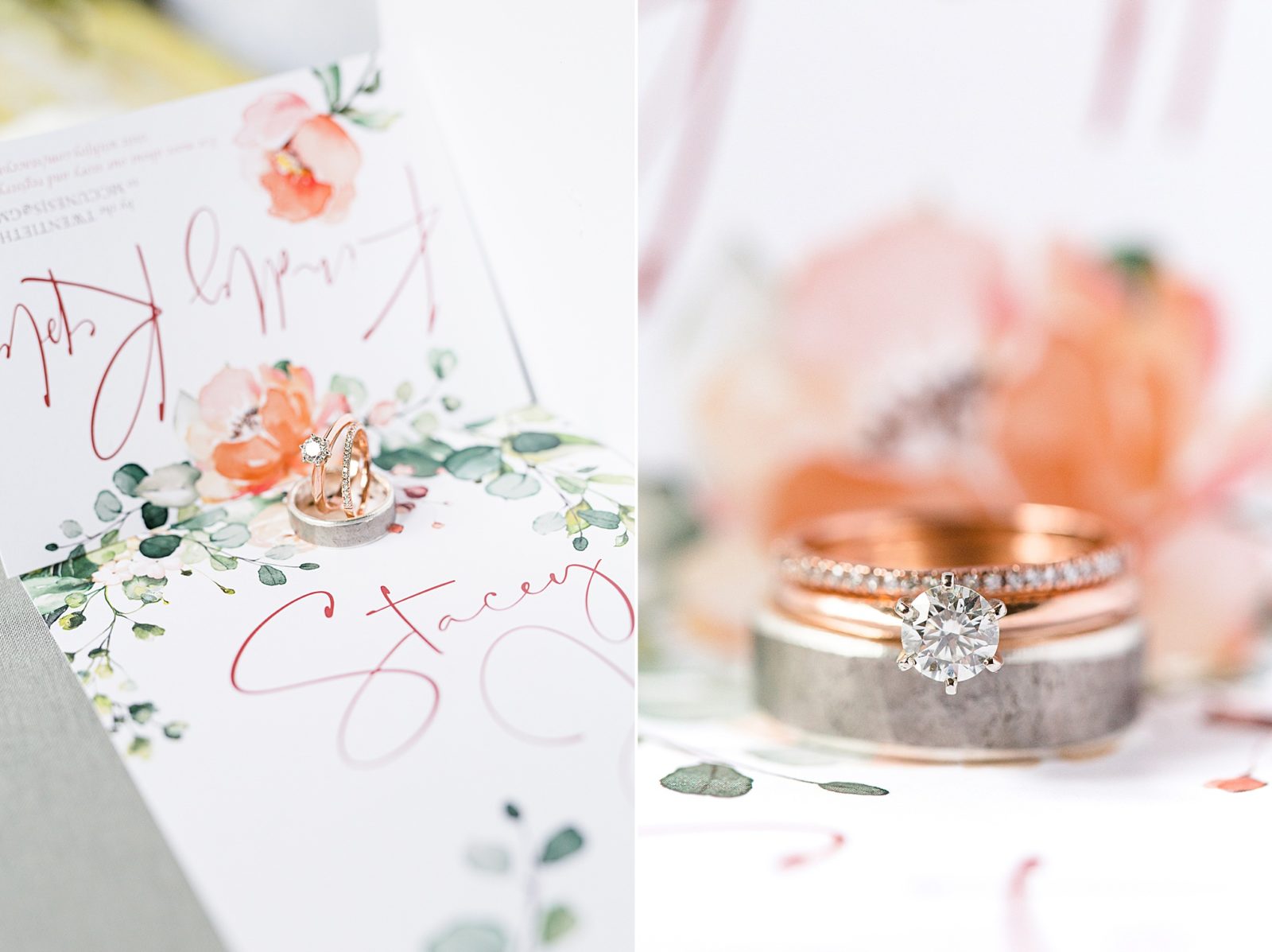wedding ring and invite