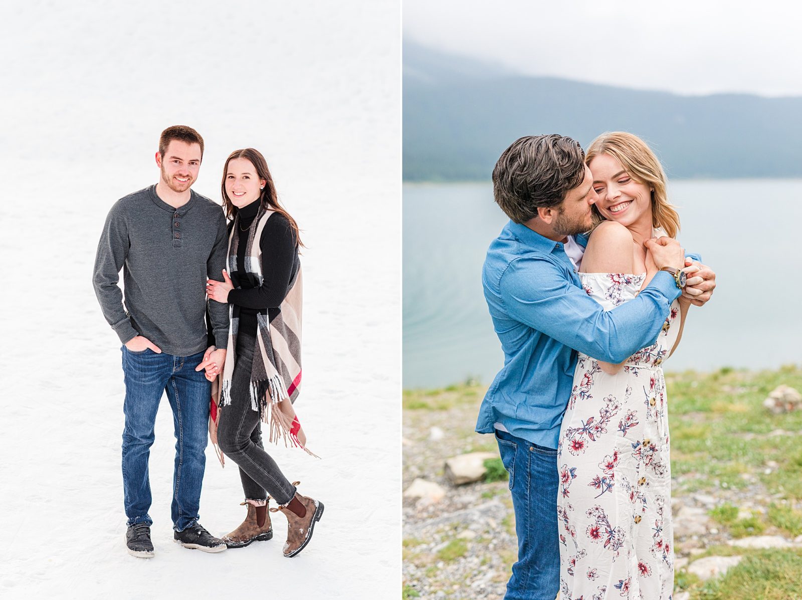 what to wear for couples photos - patterns and solid colors