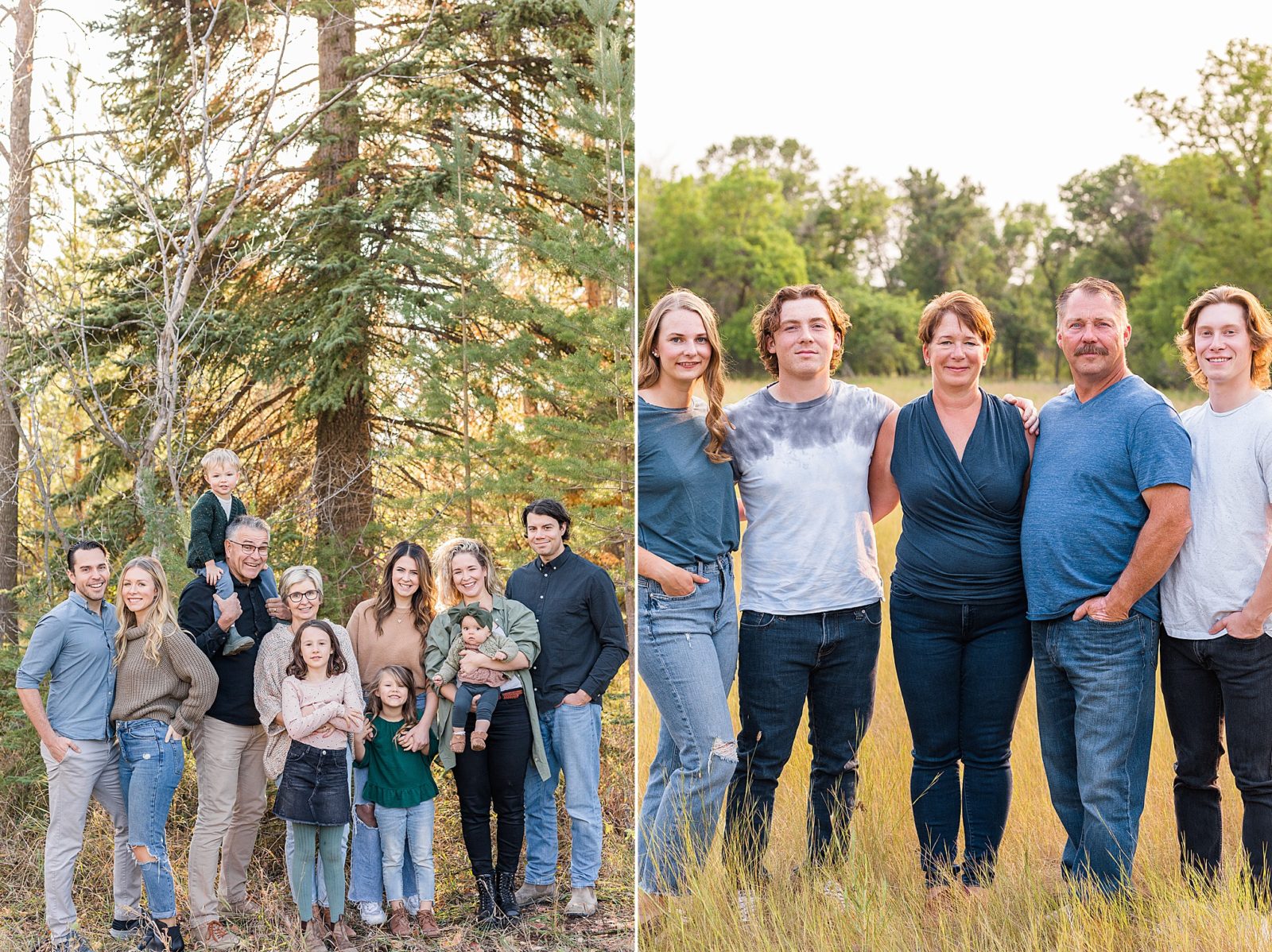 Family photos in the fall in Moose Jaw, Saskatchewan