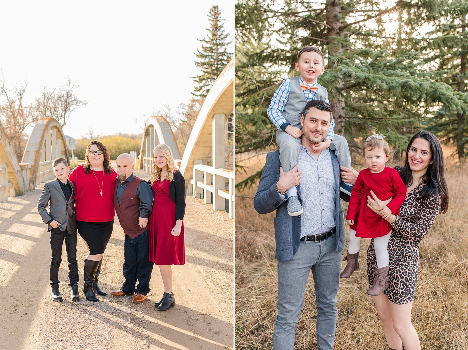 Family photos in the fall with young kids in Moose Jaw