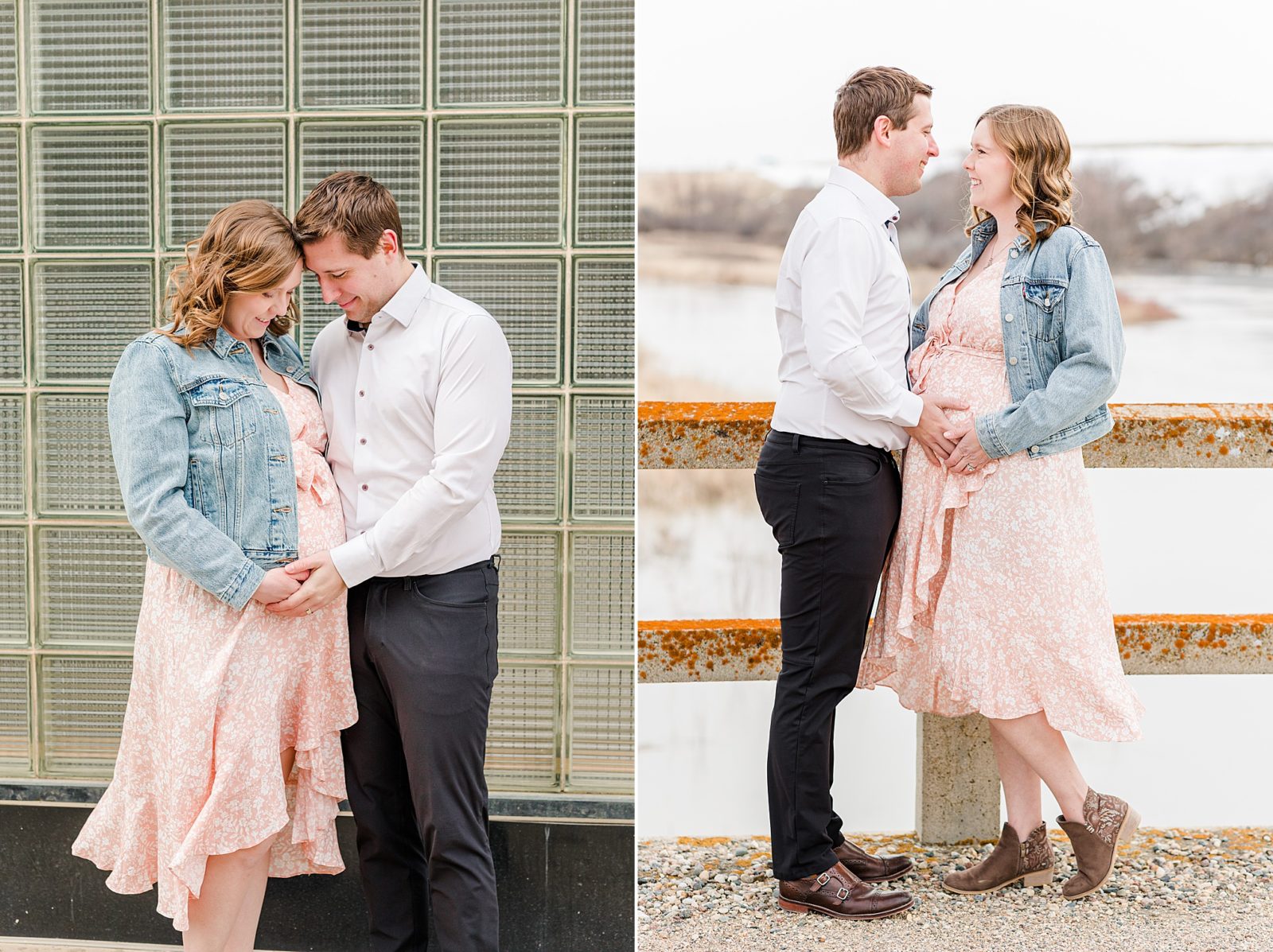 maternity session in Moose Jaw. Mom wearing a dress