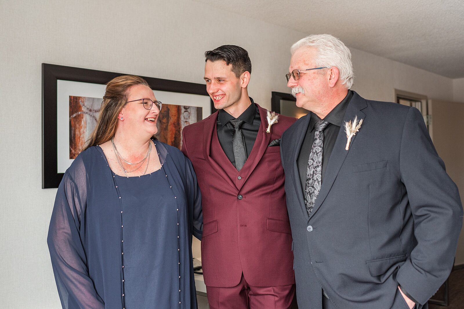  groom with grooms parents