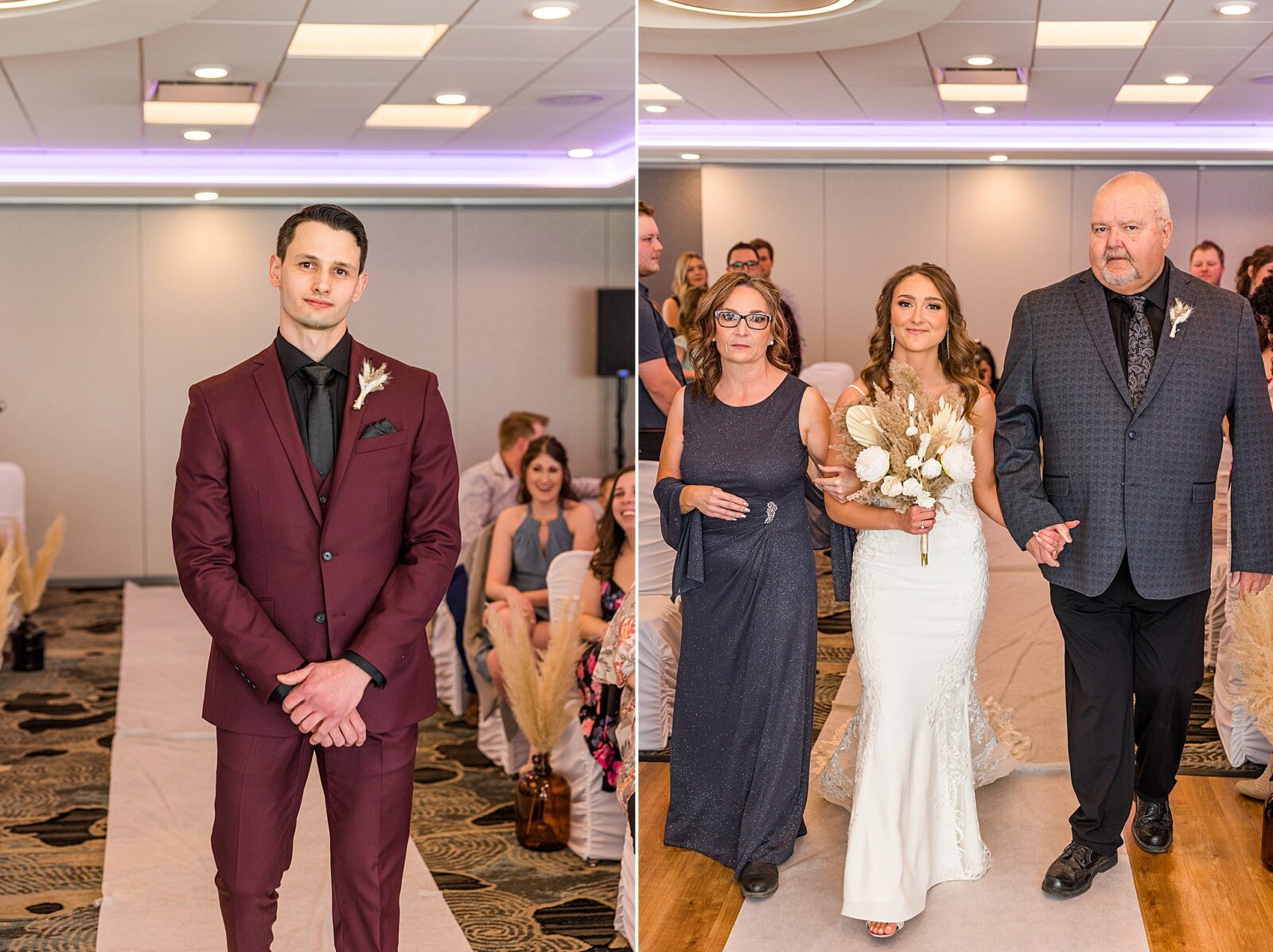 Wedding ceremony at The Atlas Hotel, in Regina Sask