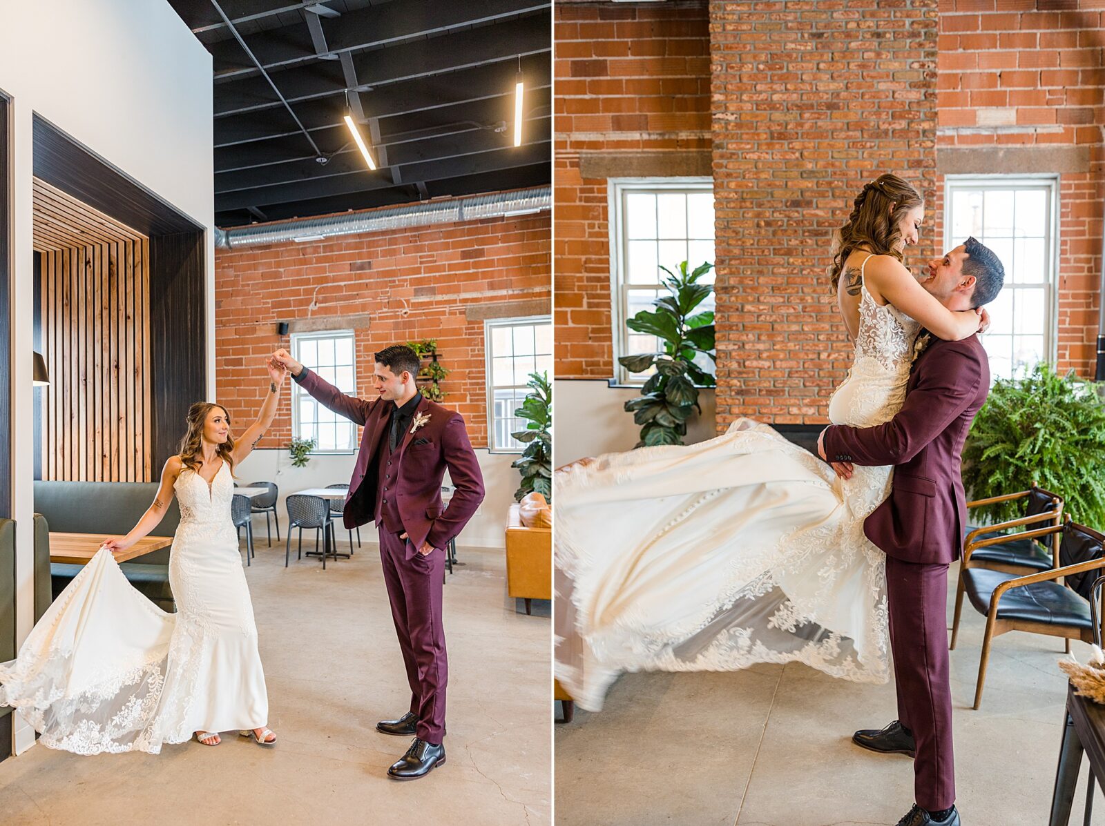 Bride and Groom photos at The Every Day Kitchen in Regina, Sask