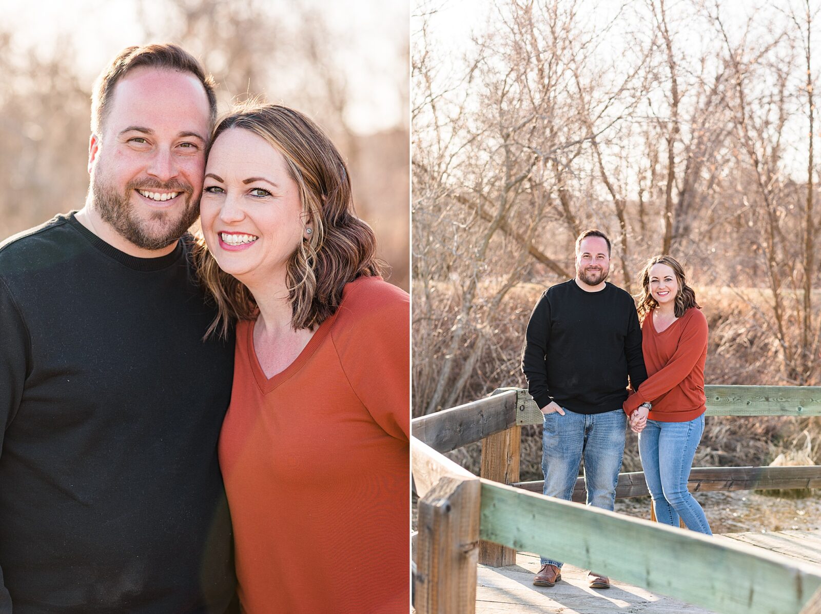 Moose Jaw Spring couple session on boardwalk